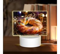 PHAYAH King Cake Pattern Rectangle Acrylic Night Light Adult Baby Room Light White Light Warm Light Warm White Light