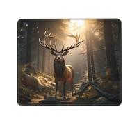 Phayah King Elk Pattern Mouse Pad Designs,Portable Office Non-Slip Rubber Base Wireless Mouse Pad for Gaming Mat for Laptop, Office Home 8.3 X 10.3 in