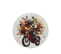 Phayah Koala Bike Flower Delivery Pattern Lavender Scent Car Air Freshener Round Shape Card Hanging Hanging Scented Card 6 Pcs For Cars Closet Drawer