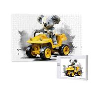 Phayah Koala Learning to Drive Jigsaw Puzzles for Adults 1000 Pieces.Home Decor Birthday Party for Men Women 29.5 X 19.7