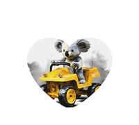 Phayah Koala Learning To Drive Pattern Lavender Scent Car Air Freshener Heart Shape Card Hanging Hanging Scented Card 4 Pcs For Cars Closet Drawer