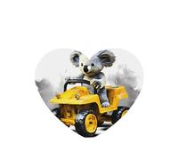 Phayah Koala Learning To Drive Pattern Lavender Scent Car Air Freshener Heart Shape Card Hanging Hanging Scented Card 6 Pcs For Cars Closet Drawer