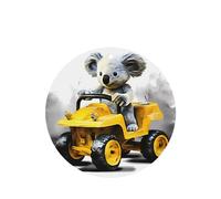 Phayah Koala Learning To Drive Pattern Lavender Scent Car Air Freshener Round Shape Card Hanging Hanging Scented Card 6 Pcs For Cars Closet Drawer