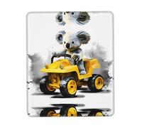 PHAYAH Koala Learning to Drive Pattern Mouse Pads, Portable Wireless Mouse Pad, Non-Slip Rubber Base Laptop Mousepad Smooth Surface for Office & Travel 10 X 12 Inch