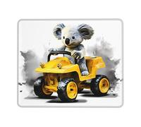 PHAYAH Koala Learning to Drive Pattern Mouse Pads, Portable Wireless Mouse Pad, Non-Slip Rubber Base Laptop Mousepad Smooth Surface for Office & Travel 7 X 8.6 in