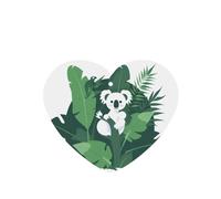 Phayah Koala On Branch Pattern Lavender Scent Car Air Freshener Heart Shape Card Hanging Hanging Scented Card 6 Pcs For Cars Closet Drawer
