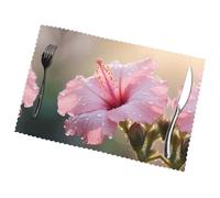 Phayah Korean National Flower Table Placemats (Set Of 6) 12x18 Inches, Suitable For Parties, Restaurant Decorations, Holiday Banquets.