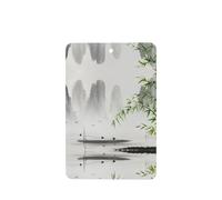 Phayah Landscape Painting Pattern Lavender Scent Car Air Freshener Rectangle Card Hanging Hanging Scented Card 6 Pcs For Cars Closet Drawer Eliminate