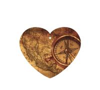 Phayah Law Of The Compass Navigation Pattern Lavender Scent Car Air Freshener Heart Shape Card Hanging Hanging Scented Card 4 Pcs For Cars Closet Drawer Eliminate