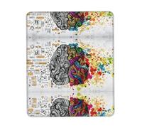 Phayah Left and Right Brain Advantage Pattern Mouse Pad with Anti-Fray Stitching with Non-Slip Rubber Base, Gaming Mouse Mat for Laptop, Office & Home 8.3 X 10.3 in