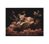 PHAYAH Leopard Cat in A Dead Tree Pattern Flannel 80"X60" Soft Fleece Blanket All Seasons Warm Blanket for Bedding Sofa and Trave