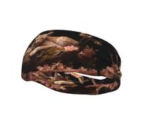 Phayah Leopard Cat in A Dead Tree Pattern Women Men Athletic Sweatbands Hair Bands for Yoga Running Moisture Elastic Sweat Wicking Head Band