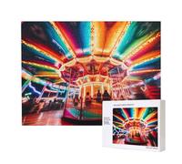 Phayah Lighted Carousel Jigsaw Puzzles for Adults 500 Pieces.Home Decor Birthday Party for Men Women 20.4 X 15