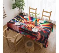 PHAYAH Lighted Carousel Pattern Tablecloth Laciness 54 X 72 in Table Fabric Farmhouse Decorative for Holiday Home Party Buffet Party