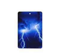 Phayah Lightning Storm Pattern Lavender Scent Car Air Freshener Rectangle Card Hanging Hanging Scented Card 6 Pcs For Cars Closet Drawer