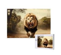 Phayah Lion Roaring Jigsaw Puzzles for Adults 1000 Pieces.Home Decor Birthday Party for Men Women 29.5 X 19.7