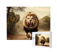 Phayah Lion Roaring Jigsaw Puzzles for Adults 500 Pieces.Home Decor Birthday Party for Men Women 20.4 X 15