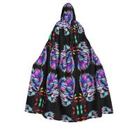 PHAYAH Lions Head Pattern Halloween Witch Witchcraft Hooded Robe Cape Christmas Hoodie Cosplay Masquerade Party Dress Gift Costume