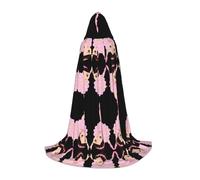 PHAYAH Little Ballerina Dancing Girl Pattern Halloween Adult Hooded Robe Cape, Women'S Men'S Halloween Dress Up Party Cosplay Costumes S