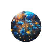 Phayah Little Blue Flowers Pattern Lavender Scent Car Air Freshener Round Shape Card Hanging Hanging Scented Card 6 Pcs For Cars Closet Drawer