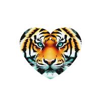 Phayah Little Fat Tiger Head Pattern Lavender Scent Car Air Freshener Heart Shape Card Hanging Hanging Scented Card 4 Pcs For Cars Closet Drawer