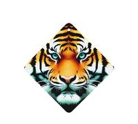 Phayah Little Fat Tiger Head Pattern Lavender Scent Car Air Freshener Square Card Hanging Hanging Scented Card 4 Pcs For Cars Closet Drawer