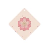 Phayah Little Pink Cherry Blossoms Pattern Lavender Scent Car Air Freshener Square Card Hanging Hanging Scented Card 6 Pcs For Cars Closet Drawer