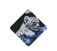 Phayah Little Tiger In Space Pattern Lavender Scent Car Air Freshener Square Card Hanging Hanging Scented Card 6 Pcs For Cars Closet Drawer Eliminate
