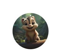 Phayah Lively Squirrel Pattern Lavender Scent Car Air Freshener Round Shape Card Hanging Hanging Scented Card 6 Pcs For Cars Closet Drawer