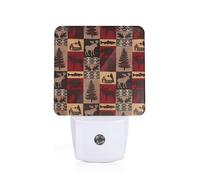 PHAYAH Lodge Bear Deer Fish Pattern Plug-in Night Light Led Light Dusk to Dawn Sensor for Corridors Bedrooms Children's Rooms Stairs