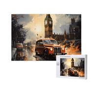 Phayah London Color Taxi Puzzles 1000 Piece for Jigsaw Puzzle Wooden Puzzle Forfamily Friend Home Decor Wall Art 29.5 X 19.7 in
