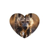 Phayah Lone Hyena Pattern Lavender Scent Car Air Freshener Heart Shape Card Hanging Hanging Scented Card 4 Pcs For Cars Closet Drawer