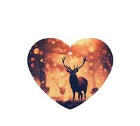 Phayah Lonely Deer Pattern Lavender Scent Car Air Freshener Heart Shape Card Hanging Hanging Scented Card 6 Pcs For Cars Closet Drawer