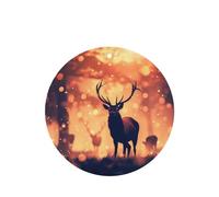 Phayah Lonely Deer Pattern Lavender Scent Car Air Freshener Round Shape Card Hanging Hanging Scented Card 6 Pcs For Cars Closet Drawer