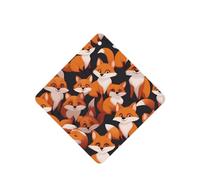 Phayah Lots Of Cartoon Little Foxes Pattern Lavender Scent Car Aroma Square Hanging Fragrance Tablet Car Interior Fragrance Freshener 6p