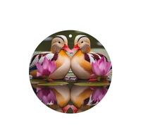 Phayah Lotus Duck Pattern Lavender Scent Car Air Freshener Round Shape Card Hanging Hanging Scented Card 4 Pcs For Cars Closet Drawer