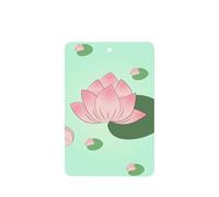 Phayah Lotus Flowers Waiting To Bloom Pattern Lavender Scent Car Aroma Rectangle Hanging Fragrance Tablet Car Interior Fragrance Freshener 4p