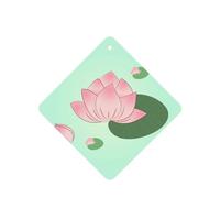 Phayah Lotus Flowers Waiting To Bloom Pattern Lavender Scent Car Aroma Square Hanging Fragrance Tablet Car Interior Fragrance Freshener 6p