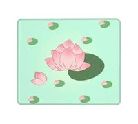 PHAYAH Lotus Flowers Waiting to Bloom Pattern Mouse Pad with Anti-Fray Stitching with Non-Slip Rubber Base, Gaming Mouse Mat for Laptop, Office & Home 10 X 12 Inch