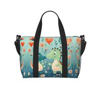 Phayah Lovely Little Dinosaur Baby Travel Duffel Bag,Sports Tote Gym Bag,Shoulder Weekender Overnight Bag For Women, Black, One Size, Black, One Size