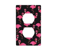 Phayah Lovely Pink Flamingos Pattern Wall Plateoutlet Cover, Decorative Wall Plate Size 4.5x2.76 Inches for Residential and Commercial Areas