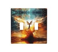 Phayah Magic Tree Wings Pattern Decorative Wall Plate Covers Receptacle Double Toggle Outlet Light Switch Cover 4.5 In X 4.5 In