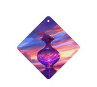 Phayah Magic Wishing Bottle Pattern Lavender Scent Car Air Freshener Square Card Hanging Hanging Scented Card 4 Pcs For Cars Closet Drawer