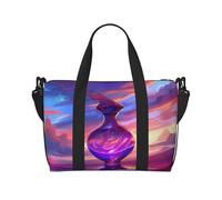Phayah Magic Wishing Bottle Travel Duffle Bag Weekender Overnight Gym Tote For Women Girls Shoulder Bag Workout Water Resistant, Black, One Size, Black, One Size