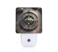 PHAYAH Magical Design Norse Runes Compass Pattern Led Night Light Decor Nightlights for Bedroom, Bathroom Hallway, Kitchen, with Dusk to Dawn Auto Sensors