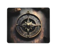 Phayah Magical Design Norse Runes Compass Pattern Mouse Pad with Non Slip Rubber Base Gaming with Stitched Edge, Mousepad for Laptop, Computer, Office 10 X 12 Inch
