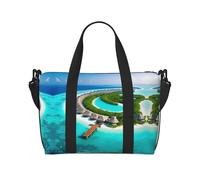 Phayah Maldives Scenery Crossbody Travel Bag Overnighter Duffel Bags Carry On Size Ideal For School Or Overnight Travel Bag