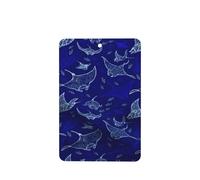 Phayah Manta Ray And Fish Pattern Lavender Scent Car Air Freshener Rectangle Card Hanging Hanging Scented Card 6 Pcs For Cars Closet Drawer Eliminate