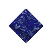 Phayah Manta Ray And Fish Pattern Lavender Scent Car Air Freshener Square Card Hanging Hanging Scented Card 6 Pcs For Cars Closet Drawer Eliminate