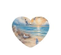 Phayah Many Cute Seagulls Pattern Lavender Scent Car Aroma Heart Shape Hanging Fragrance Tablet Car Interior Fragrance Freshener 6p